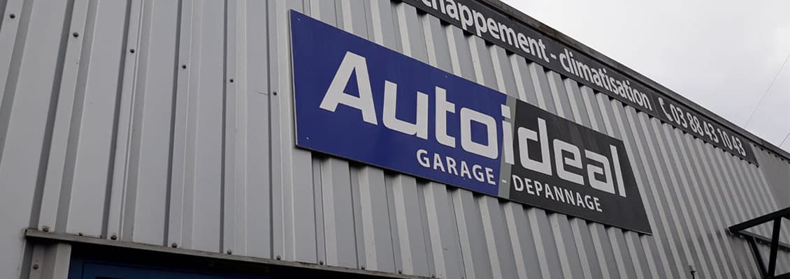 Devanture du garage Auto Idéal à Geispolsheim